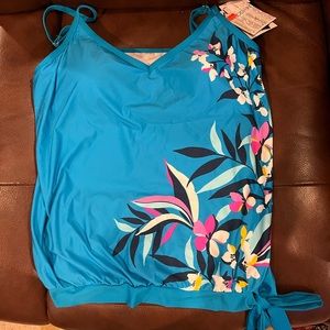 One piece swim top, full cover